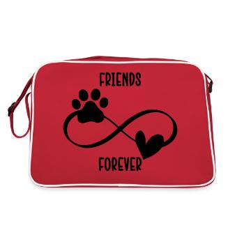 Drôle de chiens photo Amoureux des chiens de compagnie - Sac Retro - rouge/blanc - Dos