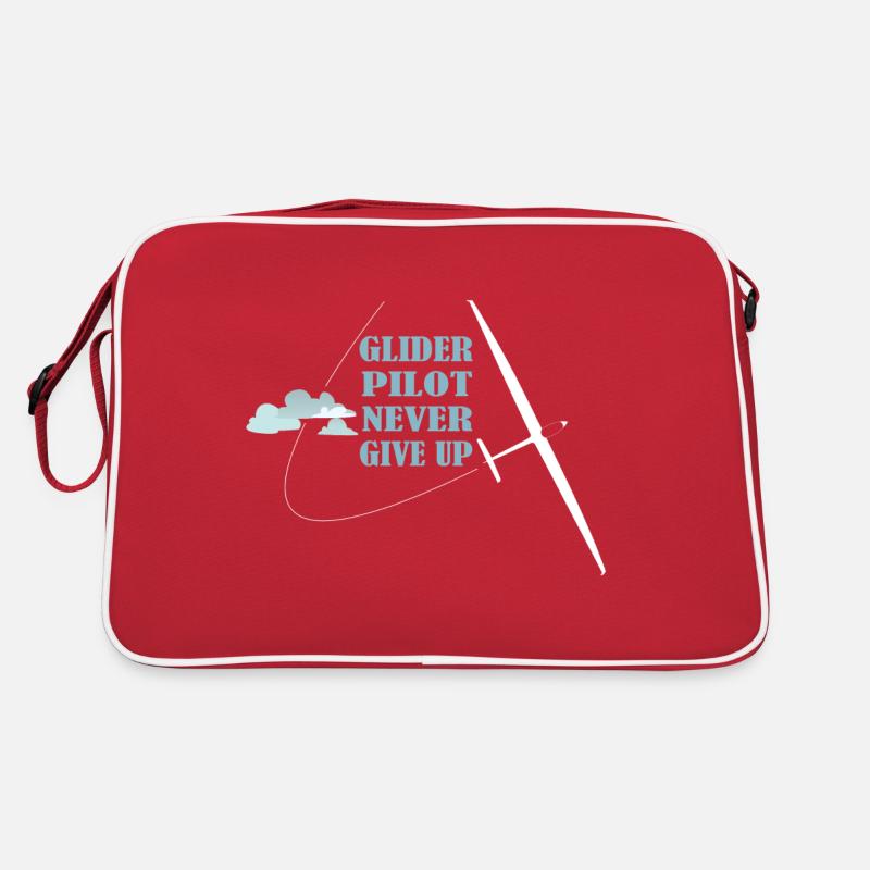 GLIDER PILOT NEVER GIVE UP Sac Retro