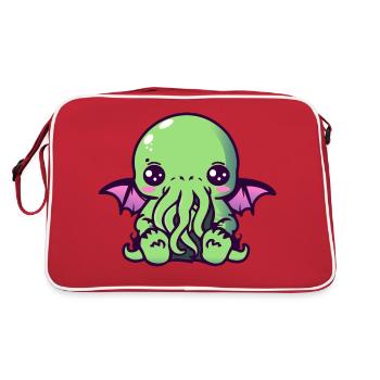 Kawaii Cthulhu - Sac Retro - rouge/blanc - Dos