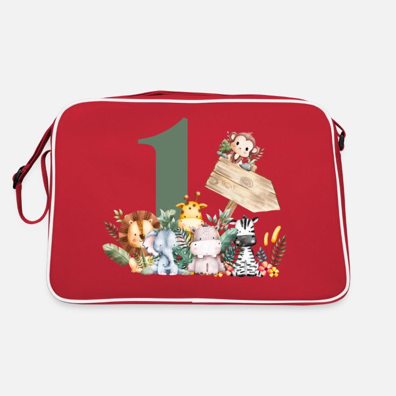 1st Birthday Personalized Safari Retro Bag
