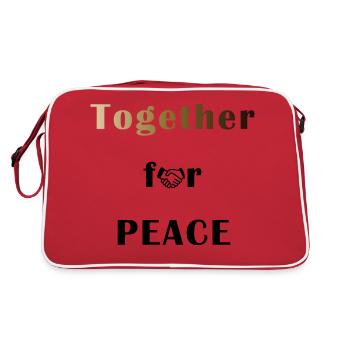 Together for PEACE - Retro Bag - red/white - Back