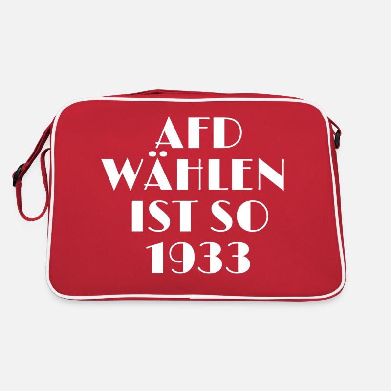 AFD wählen ist so 1933 - gegen Rechts Retro Tasche