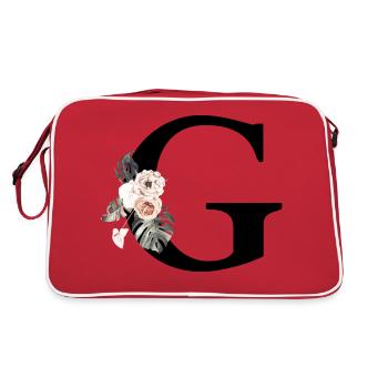 Lettre g floral tropical - Sac Retro - rouge/blanc - Dos
