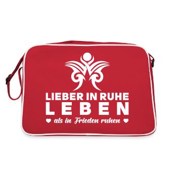 Liberté Paix Dicton - Mieux vaut vivre en paix b/w - Sac Retro - rouge/blanc - Dos