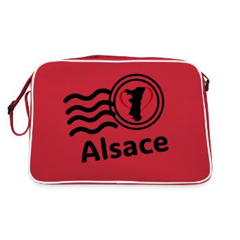 Alsace stamp - Retro Bag - red/white - Back