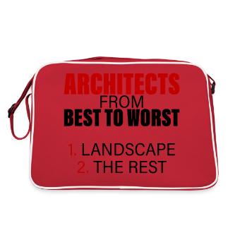 Architectes du meilleur au pire 1. Paysage 2 - Sac Retro - rouge/blanc - Dos