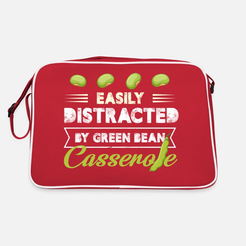 Easily Distracted By Green Bean Casserole Retro Bag