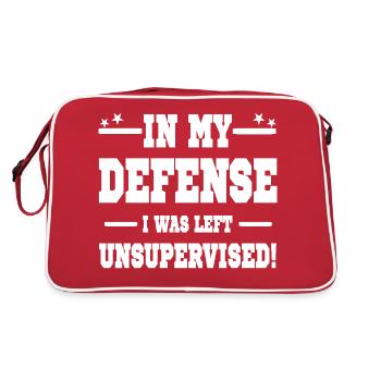 J’ai été laissé sans surveillance - Sac Retro - rouge/blanc - Dos