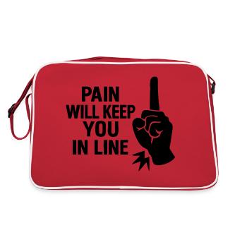 Save the world - Retro Tasche - Rot/Weiß - Hinten