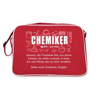 chimiste Dictionnaire - Sac Retro - rouge/blanc - Dos