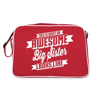 Awesome Big Sister - Sac Retro - rouge/blanc - Dos