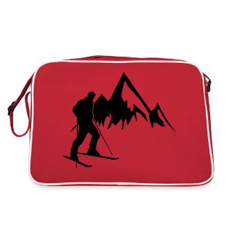 Ski mountain gift touring ski ski tours - Retro Bag - red/white - Back
