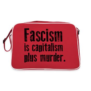 Antifascisme - Le fascisme est le capitalisme plus assassiner - Sac Retro - rouge/blanc - Dos