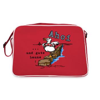 Ahoi et bonne humeur - Sac Retro - rouge/blanc - Dos