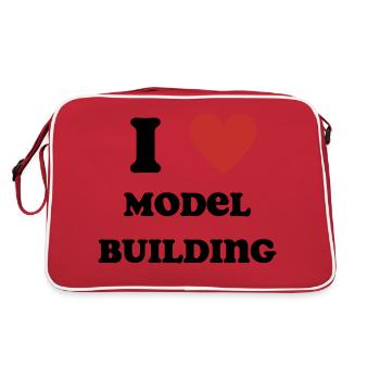 I Love Model Building - Retro Bag - red/white - Back