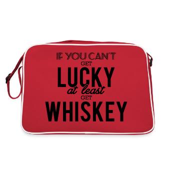 If you can't get lucky, at least get whiskey - Retro Tasche - Rot/Weiß - Hinten
