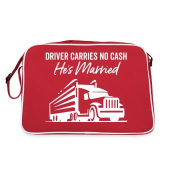 Driver Carries No Cash He's Married - Retro Bag - red/white - Back