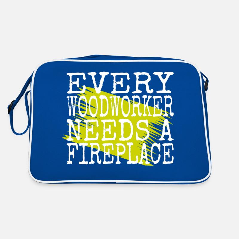 cool logging lumberjackwoodworking cutter Retro Tasche