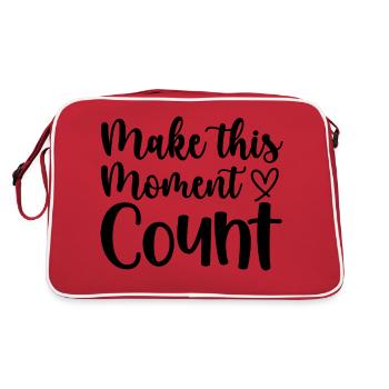 Make this moment count - citation positive - Sac Retro - rouge/blanc - Dos