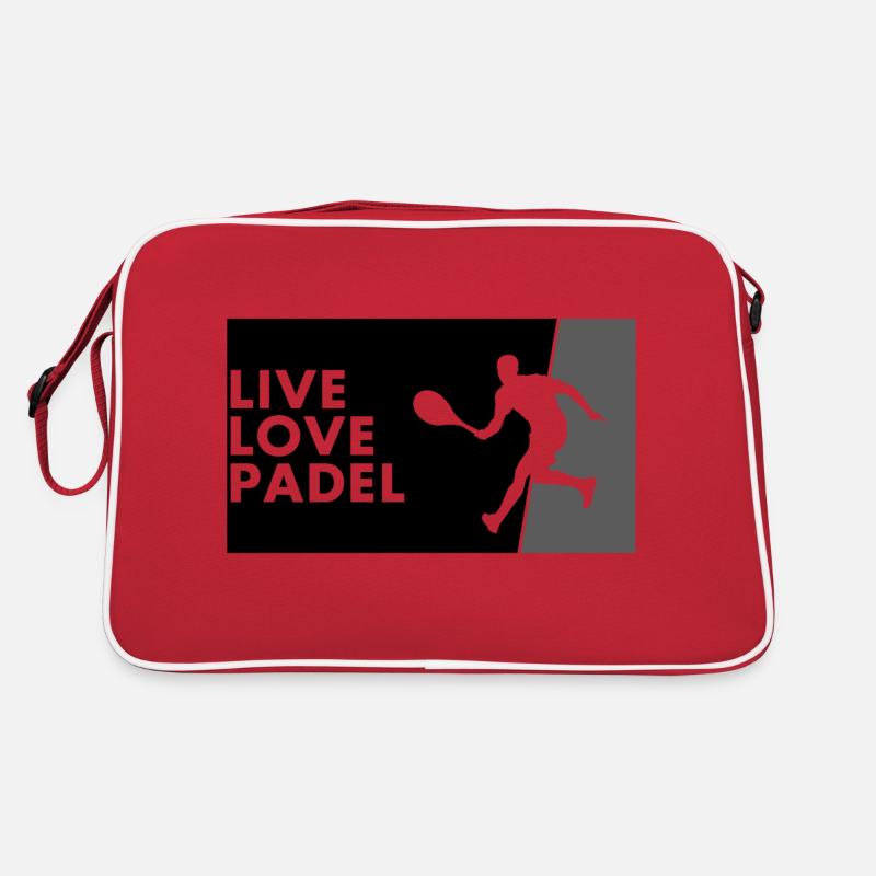 Padel - Gift for padel player - Retro Bag - red/white