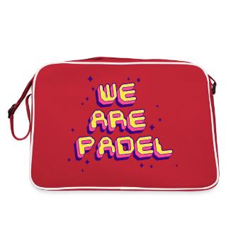 Padel - Gift for padel player - Retro Bag - red/white - Back