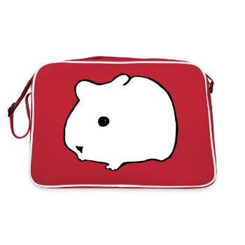 Hamster mignon animal rongeur animaux drôle animal 1 - Sac Retro - rouge/blanc - Dos