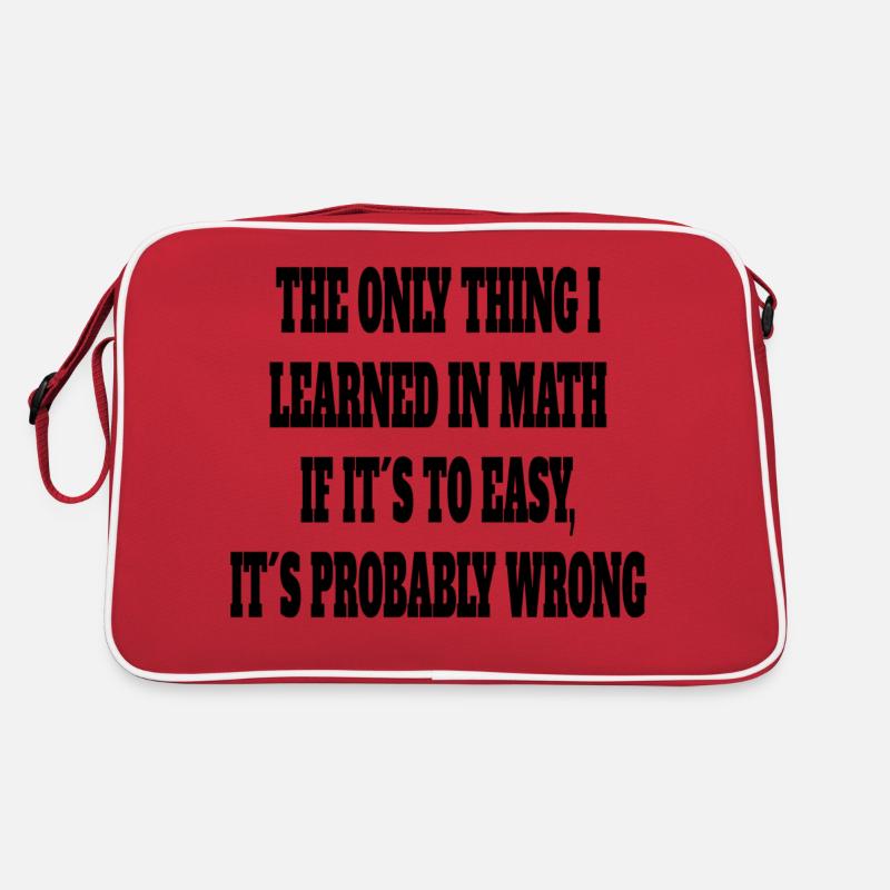 Math Student Funny Saying Math Teacher Retro Bag