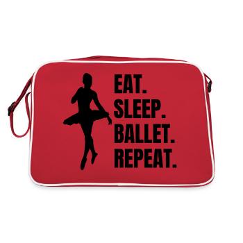 Ballet Gift Dance Dancer Ballerina Dance Class - Retro Bag - red/white - Back