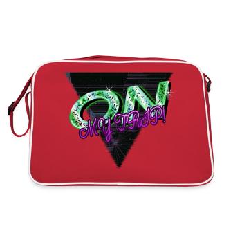 randonnée calligraphique cool idée actuelle attitude - Sac Retro - rouge/blanc - Dos