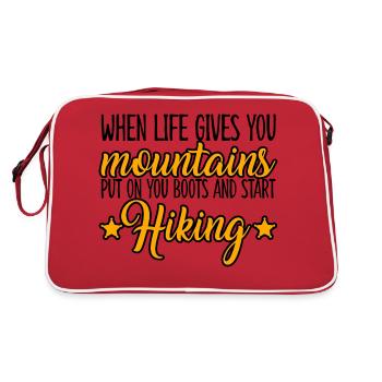 Quand la vie vous donne des montagnes 2 - Sac Retro - rouge/blanc - Dos