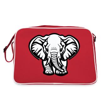 Little Elephant Cartoon Cute Adventure 19 - Retro Bag - red/white - Back