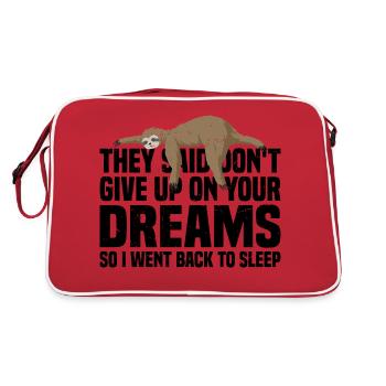 Ils ont dit de ne pas abandonner vos rêves 3 - Sac Retro - rouge/blanc - Dos
