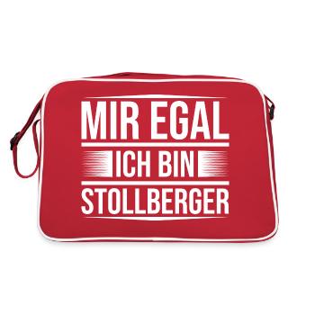 Stollberg mir egal - Retro Tasche - Rot/Weiß - Hinten