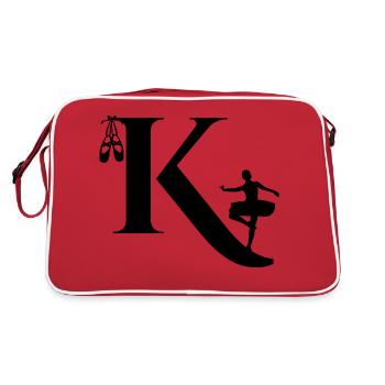 Letter k ballerina - Retro Bag - red/white - Back