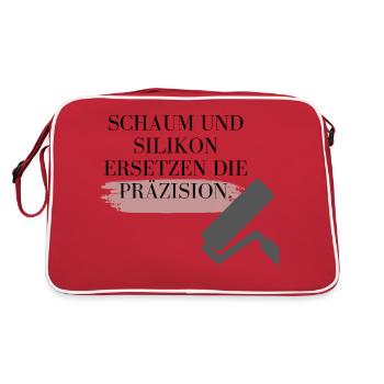 Schaum und Silikon ersetzen Präzision! - Retro Tasche - Rot/Weiß - Hinten