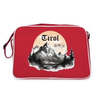 Tyrol avec des montagnes, idée cadeau Tirol Design - Sac Retro - rouge/blanc - Dos