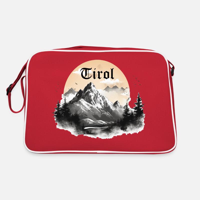 Tyrol avec des montagnes, idée cadeau Tirol Design Sac Retro