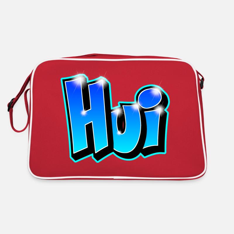 Graffiti "Hui" imprimable sur tout support ! Sac Retro