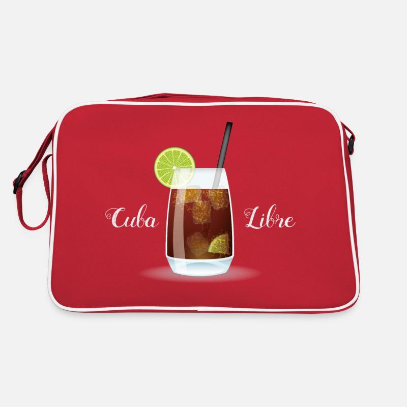 Cocktail Cuba Libre Weiss Retro Tasche