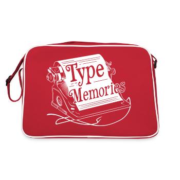 MACHINES À ÉCRIRE, MÉMOIRES DE CARACTÈRES - Sac Retro - rouge/blanc - Dos