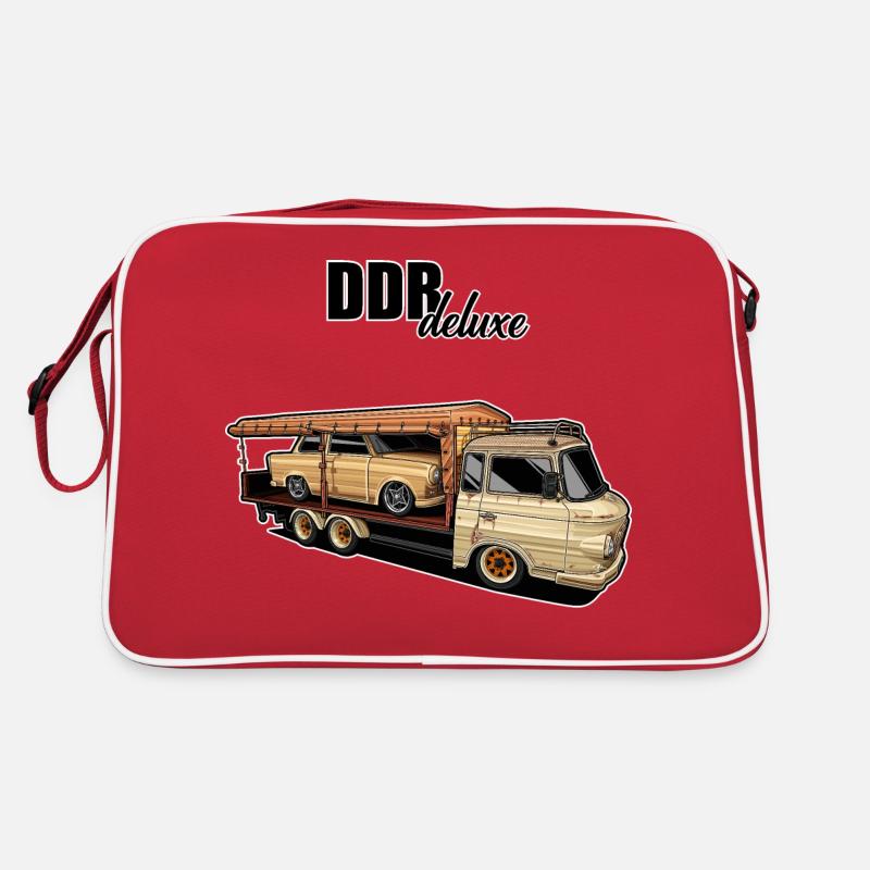 Barkas // Illustration - Sac Retro - rouge/blanc