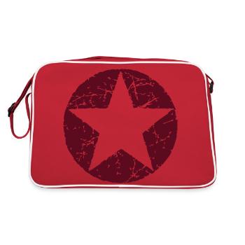 Star Stern 02 - Retro Tasche - Rot/Weiß - Hinten