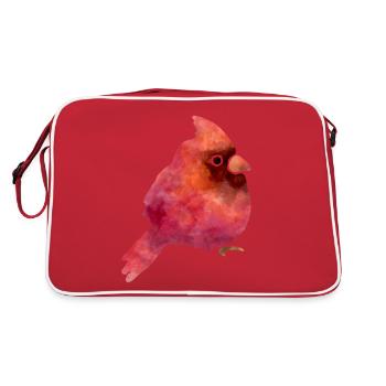 Süsser Vogel - Retro Tasche - Rot/Weiß - Hinten