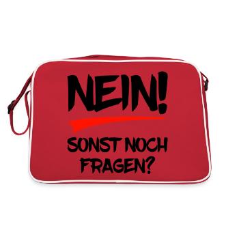 No! Further questions? - Retro Bag - red/white - Back