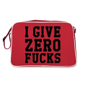 I Give Zero Fucks - Retro Bag - red/white - Back