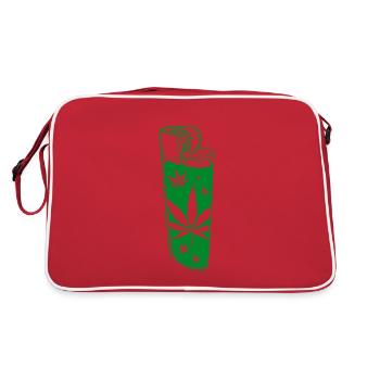 Briquet cannabis vert - Sac Retro - rouge/blanc - Dos