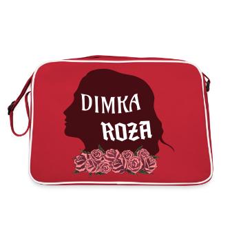 Rose Hathaway Namen, Dimka, Roza, Vampire Academy - Retro Tasche - Rot/Weiß - Hinten
