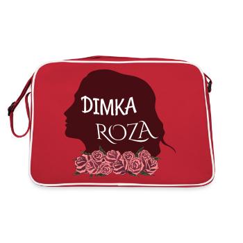 Rose Hathaway Namen, Dimka, Roza, Vampire Academy - Retro Tasche - Rot/Weiß - Hinten