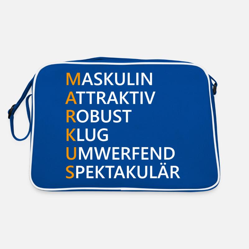 Markus Name Geschenk Retro Tasche