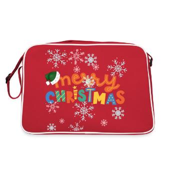 Merry Christmas - Retro Bag - red/white - Back